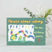 毛カラフル虫 招待状 (スタンド正面)