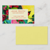 毛スタイリッシュ毛及びメイクアップ水彩フローラ業 名刺 (正面/裏面)