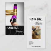毛ビジネス-美容師の美容院のスパFriseur 名刺 (正面/裏面)