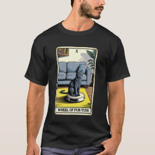 毛並みの車輪 タロットカード 猫 ロボット掃除機 クリーン Tシャツ