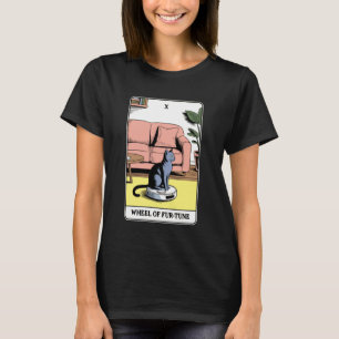 毛並みの輪のタロットカード 猫 ロボット掃除機 クリーン Tシャツ