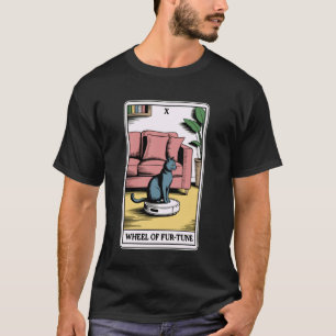 毛並みの運勢タロット風ロボット掃除機  ふざけたタロット Tシャツ
