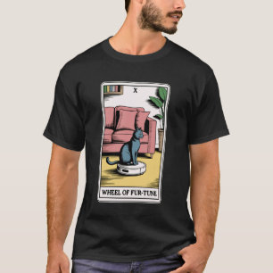 毛並みの運勢ロボット掃除機 楽しいタロット Tシャツ