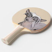 毛中国の冠のない絵画オリジナル犬術 卓球ラケット (正面アングル)
