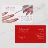 毛及びネイルのSalon_Beautyのスタイリスト 名刺 (正面/裏面)