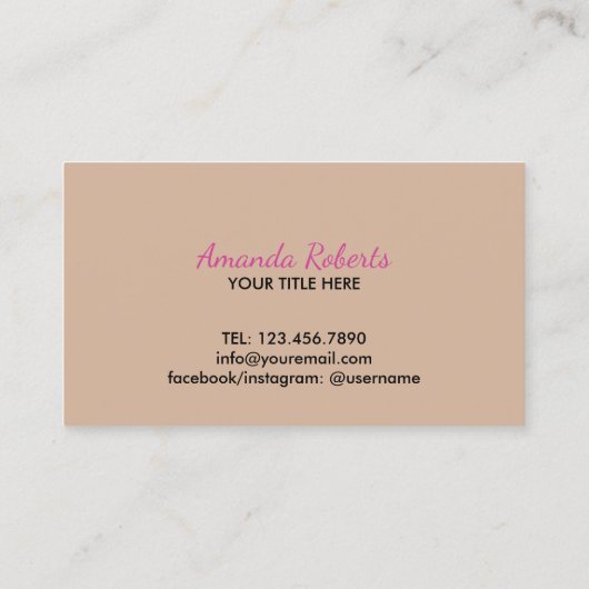 毛及びメーキャップアーティストのカスタムなロゴのヘアーサロン 名刺 (裏面)