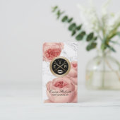 毛及び化粧のサロンのヴィンテージの花柄のアポイントメント 予約カード (スタンド正面)