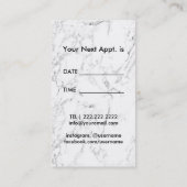 毛及び化粧のサロンのヴィンテージの花柄のアポイントメント 予約カード (裏面)