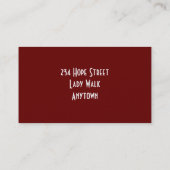 毛及び美しい1 名刺 (裏面)