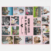 「毛布でママのハグ」 60" x 80インチフリースブランケット フリースブランケット (正面(横))