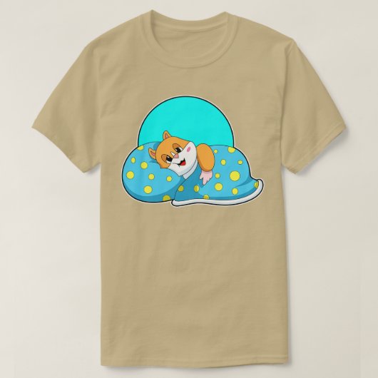 毛布で眠るハムスター Tシャツ (デザイン正面)