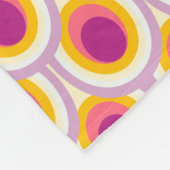 毛布という名前の孔雀の羽の楕円形のパターンのピンク フリースブランケット (角)