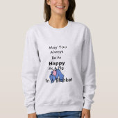 毛布にくるまって喜ぶ スウェットシャツ (正面)