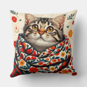 毛布に入った猫 クッション (裏面)