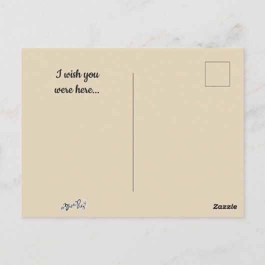 毛布に入った豚 ポストカード (裏面)