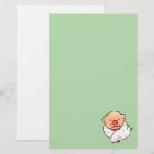 毛布に包まれたかわいい子ぶた 便箋 (正面/裏面)