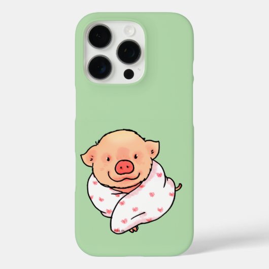 毛布に包まれたかわいい子ぶた Case-Mate iPhoneケース (裏面)