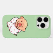 毛布に包まれたかわいい子ぶた Case-Mate iPhoneケース (裏面 (横))