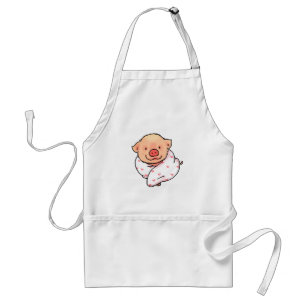 毛布に包まれたかわいい子豚 スタンダードエプロン