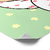 毛布に包まれたかわいい子豚 ポスター (角)