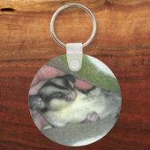 毛布に眠る砂糖滑空機 キーホルダー (正面)