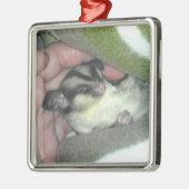 毛布に眠る砂糖滑空機 メタルオーナメント (左)