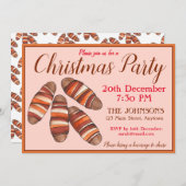 毛布のイギリス豚クリスマスパーティーDo 招待状 (正面/裏面)