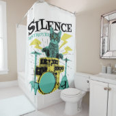 毛布のキャットドラマー駆逐艦 シャワーカーテン (インサイチュ)