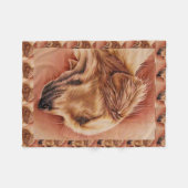 毛布のゴールデン・リトリーバーのスケッチ フリースブランケット (正面(横))