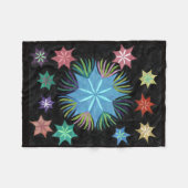 毛布の上のCozmicninjaStar フリースブランケット (正面(横))