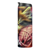 毛布の下で寝るかわいい子パーソナライズされた猫 タンブラー (回転右)