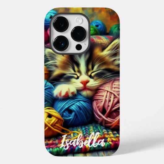 毛布の下で寝るかわいい子猫 Case-Mate iPhoneケース (裏面)