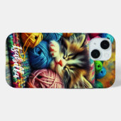 毛布の下で寝るかわいい子猫 Case-Mate iPhoneケース (裏面 (横))