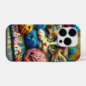 毛布の下で眠るかわいい子猫 iPhoneケース (裏面横)