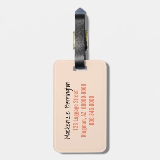 毛布の下で青い目のシャム猫を覗く ラゲッジタグ (裏面縦)