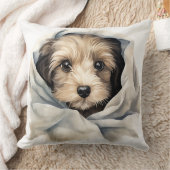 毛布の下にかわいい毛むくじゃらのタンパピー クッション (ブランケット)