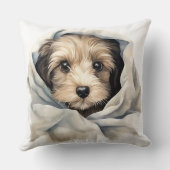 毛布の下にかわいい毛むくじゃらのタンパピー クッション (裏面)