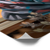 毛布の中の可愛い包まれたふわふわした子犬たち2匹 ポスター (角)