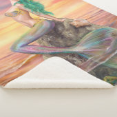 毛布の人魚。夕暮れ。 シェルパブランケット (3/4)