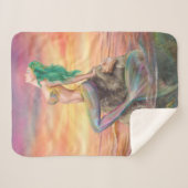 毛布の人魚。夕暮れ。 シェルパブランケット (正面(横))