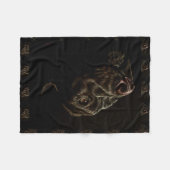 毛布の憂うつのスケッチ フリースブランケット (正面(横))