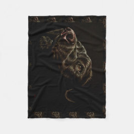 毛布の憂うつのスケッチ フリースブランケット