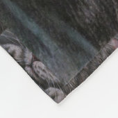 毛布の灰色の子ネコのスケッチ フリースブランケット (角)