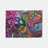 毛布の禅もつれクローズアップアートミケーレズリン フリースブランケット (正面(横))