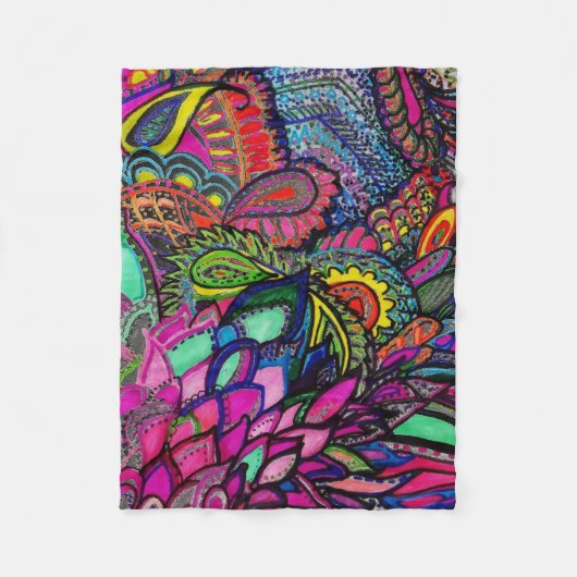 毛布の禅もつれクローズアップアートミケーレズリン フリースブランケット (正面)