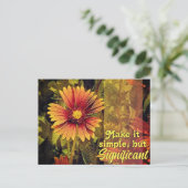 毛布の花保はシンプルが重要 ポストカード (スタンド正面)