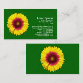 毛布の花 – 緑 名刺 (正面/裏面)