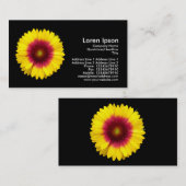 毛布の花 – 黒 名刺 (正面/裏面)