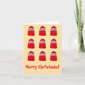 毛布の豚クリスマスカード シーズンカード (正面)