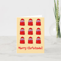 毛布の豚クリスマスカード